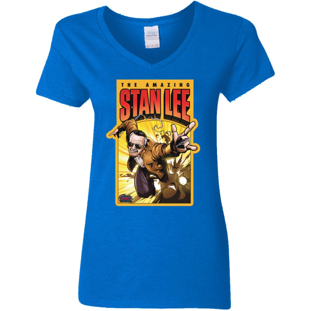 Pow - Entertainment's Amazing Stan Lee Women V-Neck T-Shirt