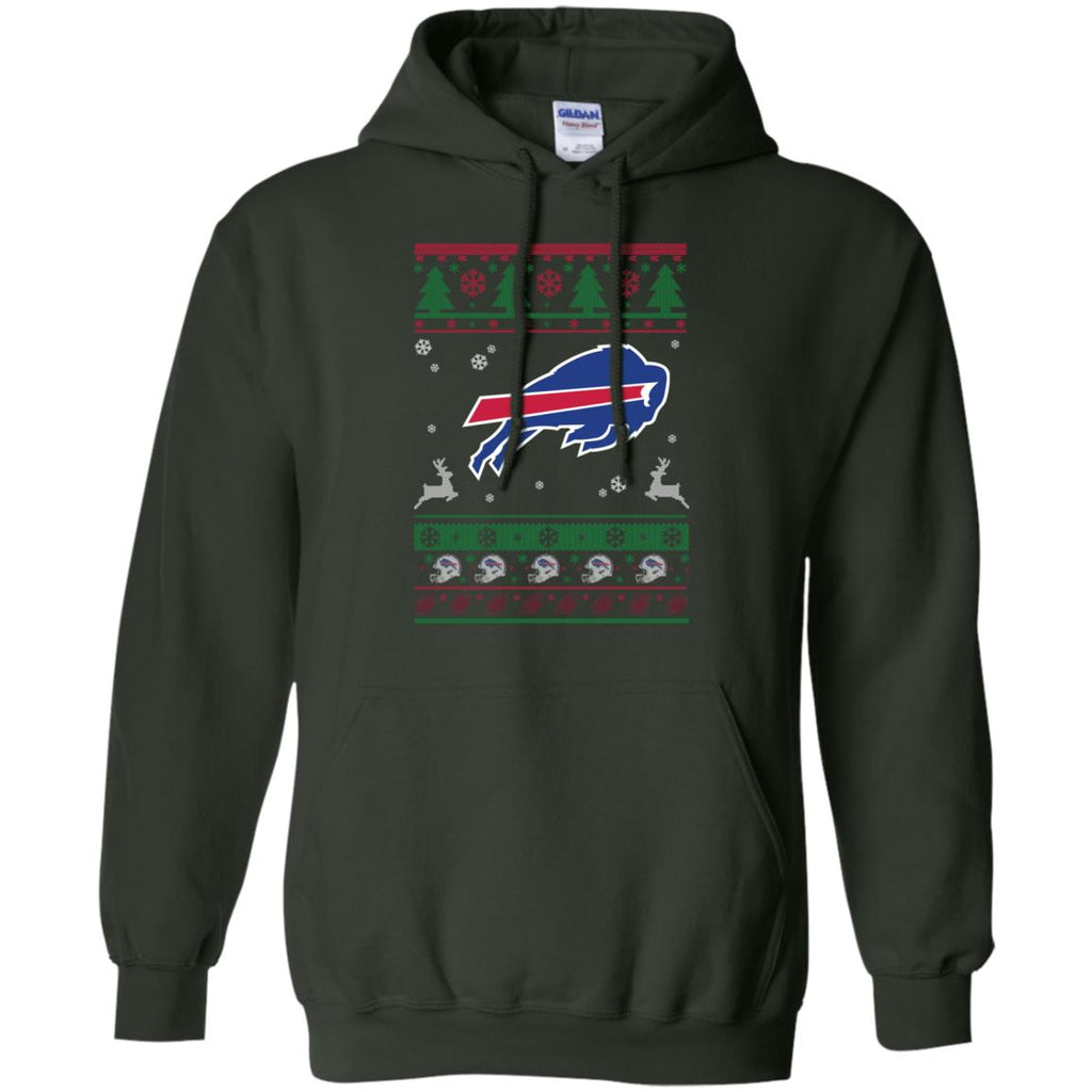 Buffalo Bills Logo Football Teams Ugly Christmas Sweater Men Pullover Hoodie