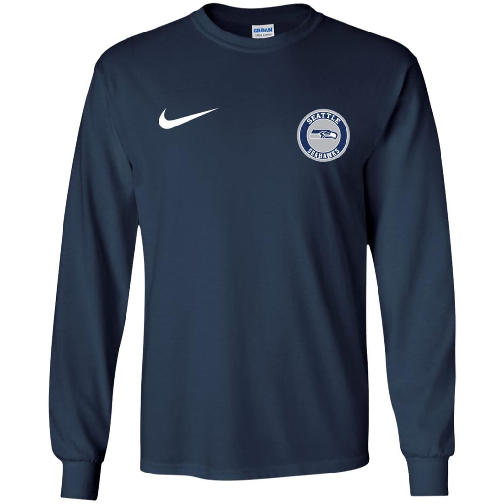 Nike Seatle Seahawk Nfl Football Men Long SLeeve Shirt