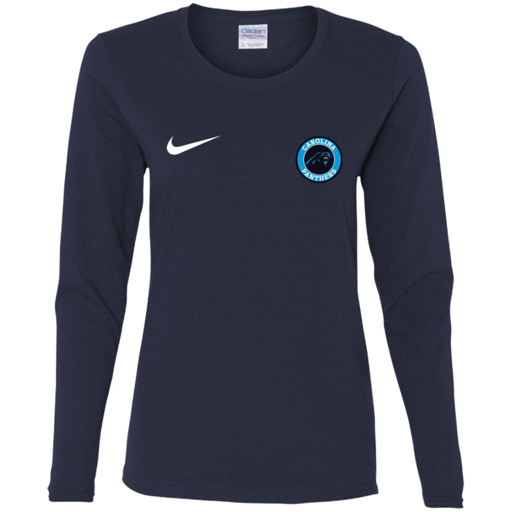 Nike Carolina Panthers Nfl Football Women Long Sleeve Shirt
