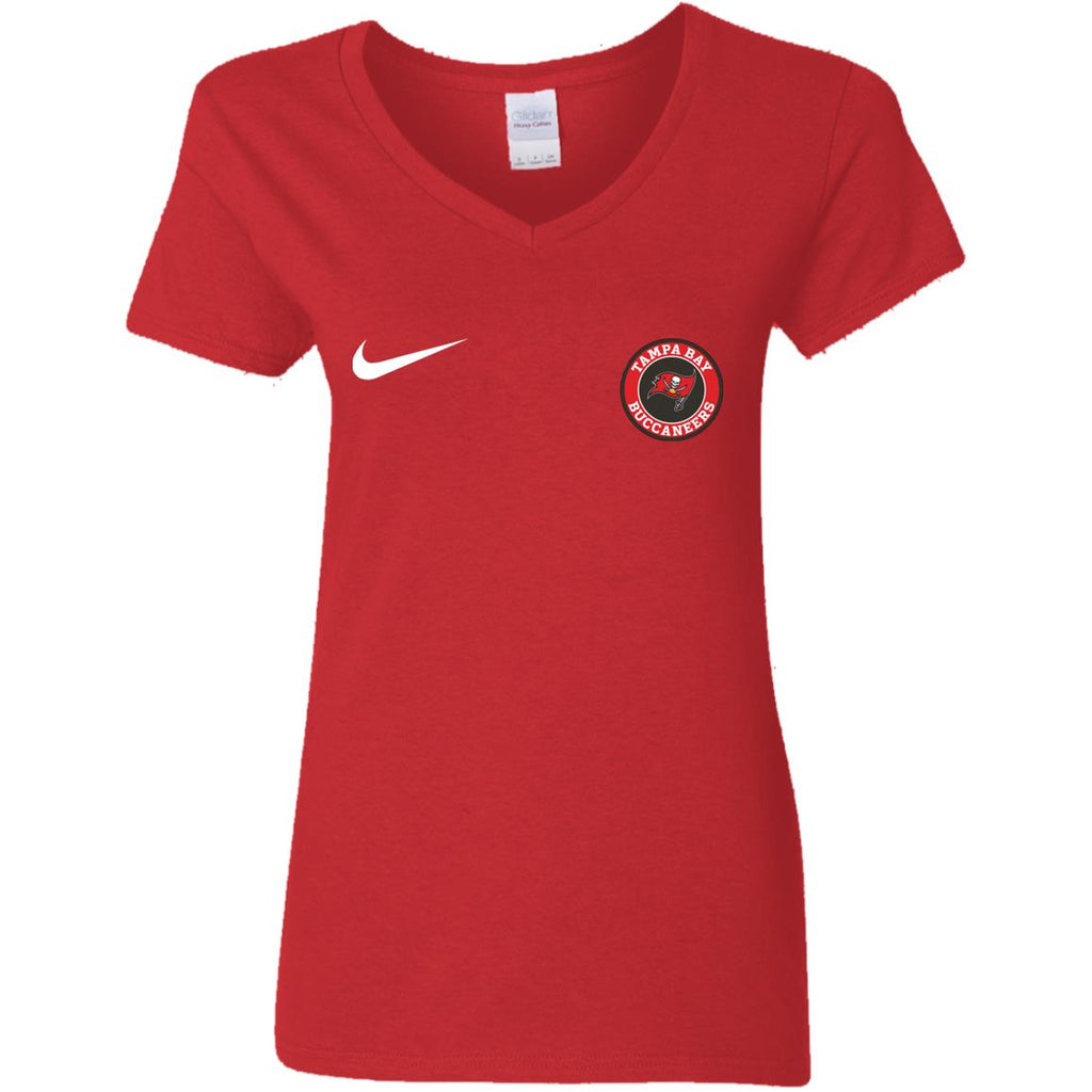 Nike Tampa Bay Buccaneers Nfl Football Women V-Neck T-Shirt