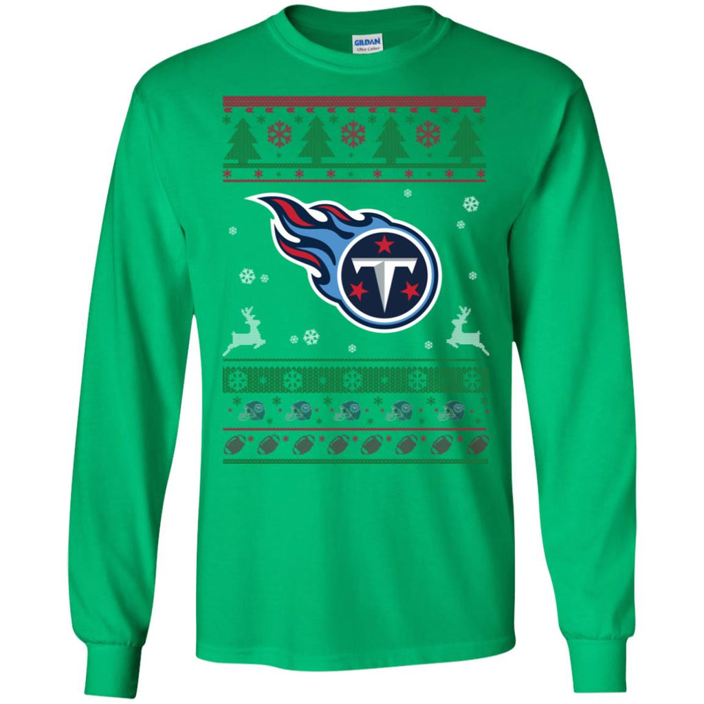 Tennessee Titans Logo Football Teams Ugly Christmas Sweater Men Long SLeeve Shirt
