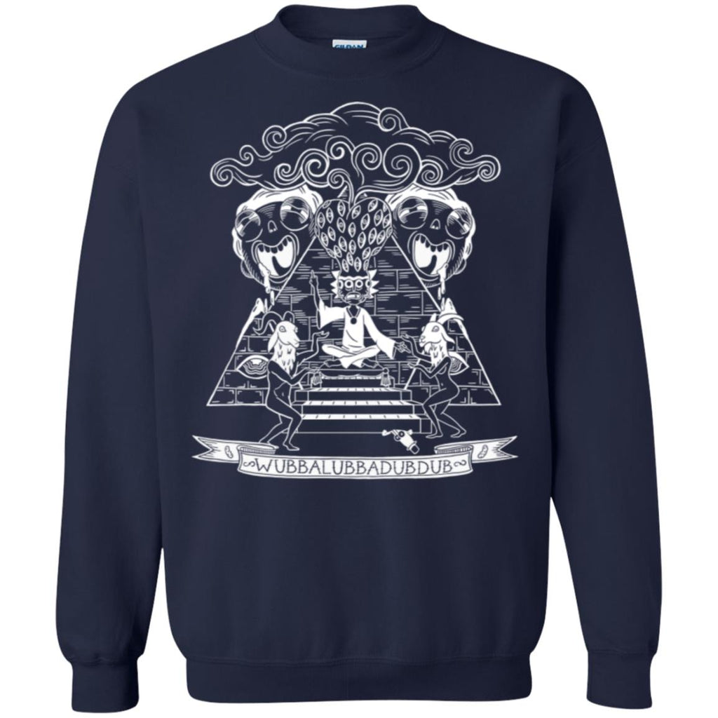 Rick And Morty Wubba Lubba Dub Dub Pyramid Unisex Crewneck Pullover Sweatshirt