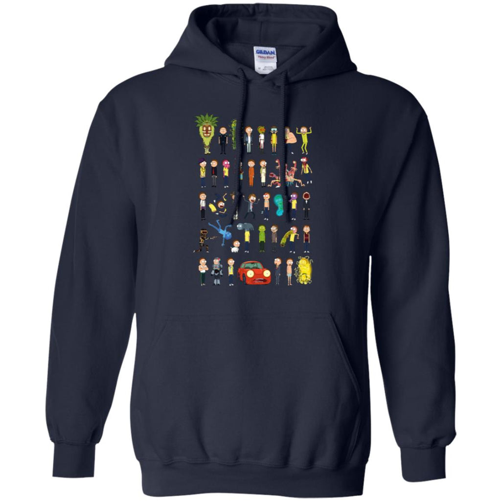 Ricky And Morty The Many Morty's Men Pullover Hoodie