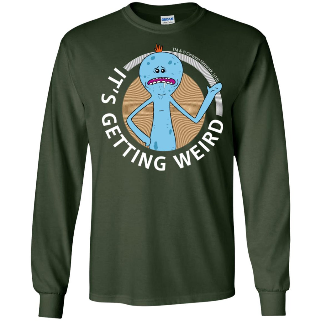 Rick And Morty Mr Meeseeks It's Getting Weird Mug Men Long SLeeve Shirt