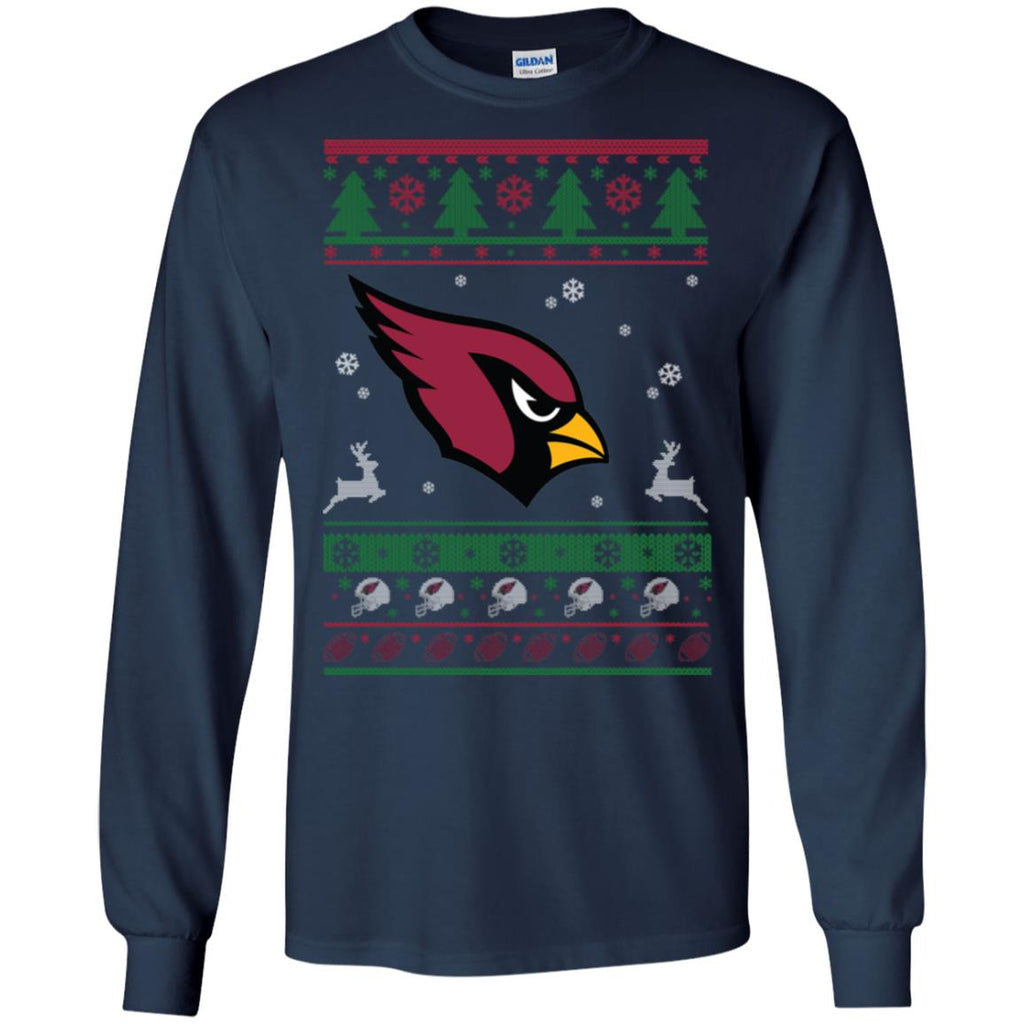Arizona Cardinals Logo Football Teams Ugly Christmas Sweater Men Long SLeeve Shirt