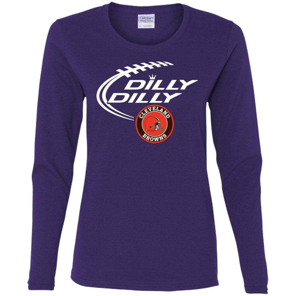 Dilly Dilly Cleverlan Browns Nfl Football Women Long Sleeve Shirt