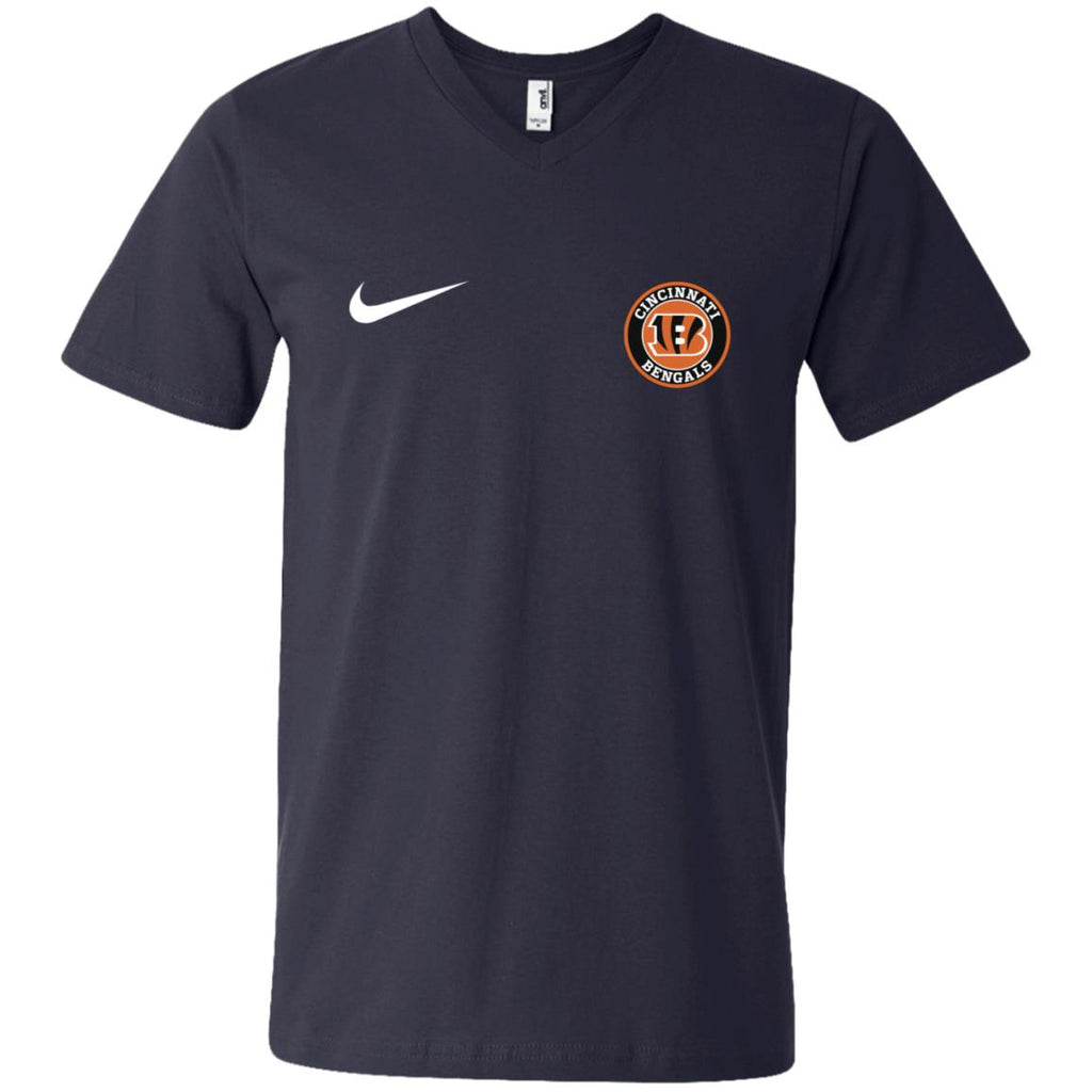 Nike Cincinnati Bengal Nfl Football Men V-Neck T-Shirt