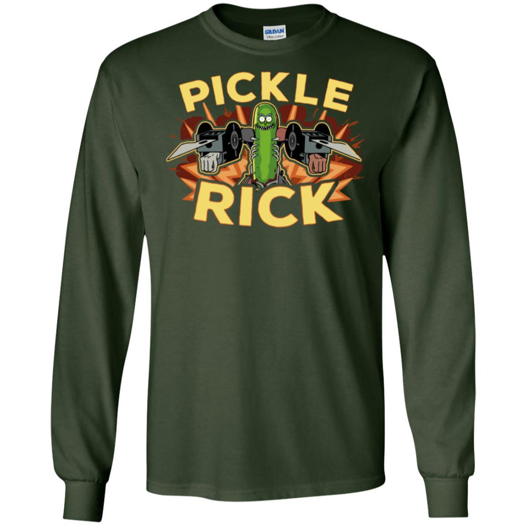 Rick And Morty Pickle Rick Men Long SLeeve Shirt