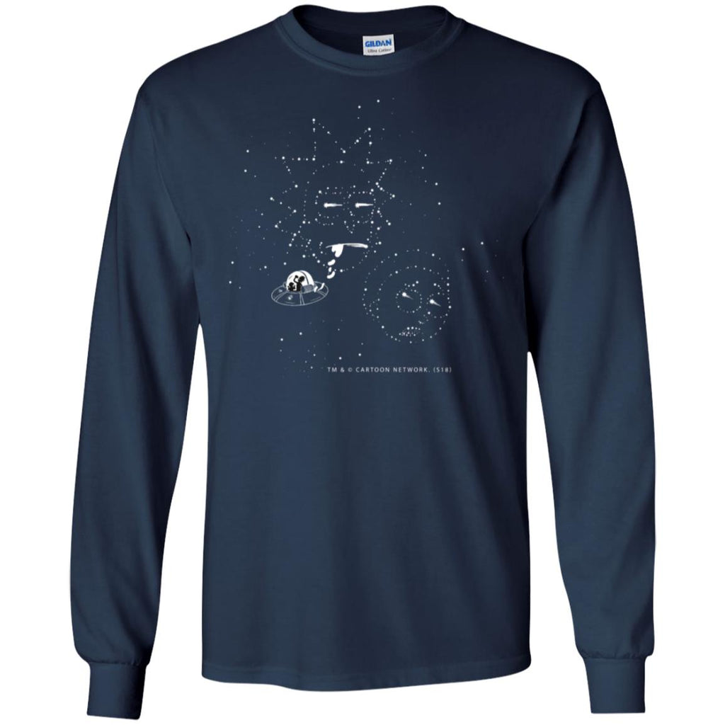 Rick And Morty Stars In The Sky Mug Men Long SLeeve Shirt