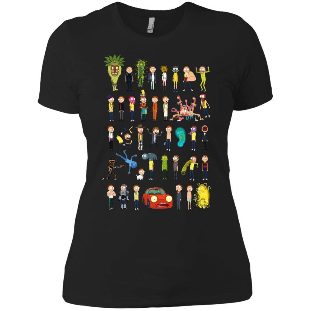 Ricky And Morty The Many Morty's Women T-Shirt