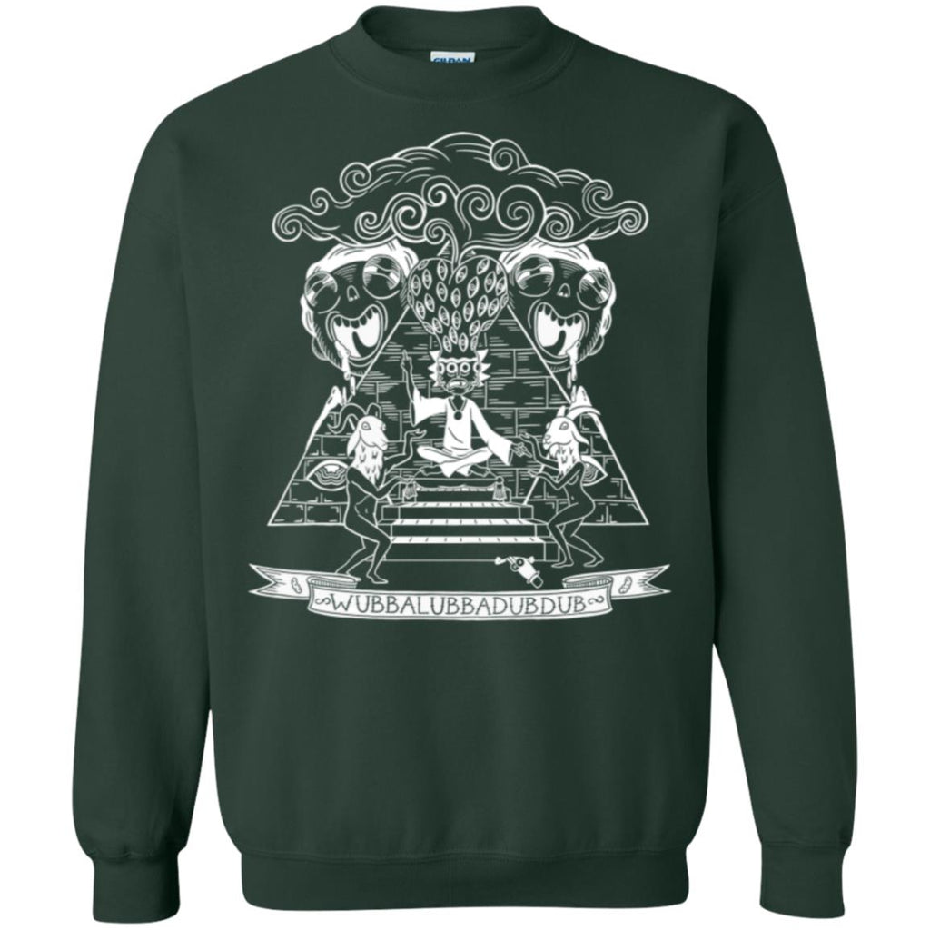 Rick And Morty Wubba Lubba Dub Dub Pyramid Unisex Crewneck Pullover Sweatshirt
