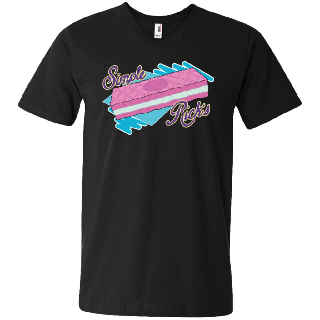 Rick And Morty Simple Rick's Wafer Cookie Men V-Neck T-Shirt