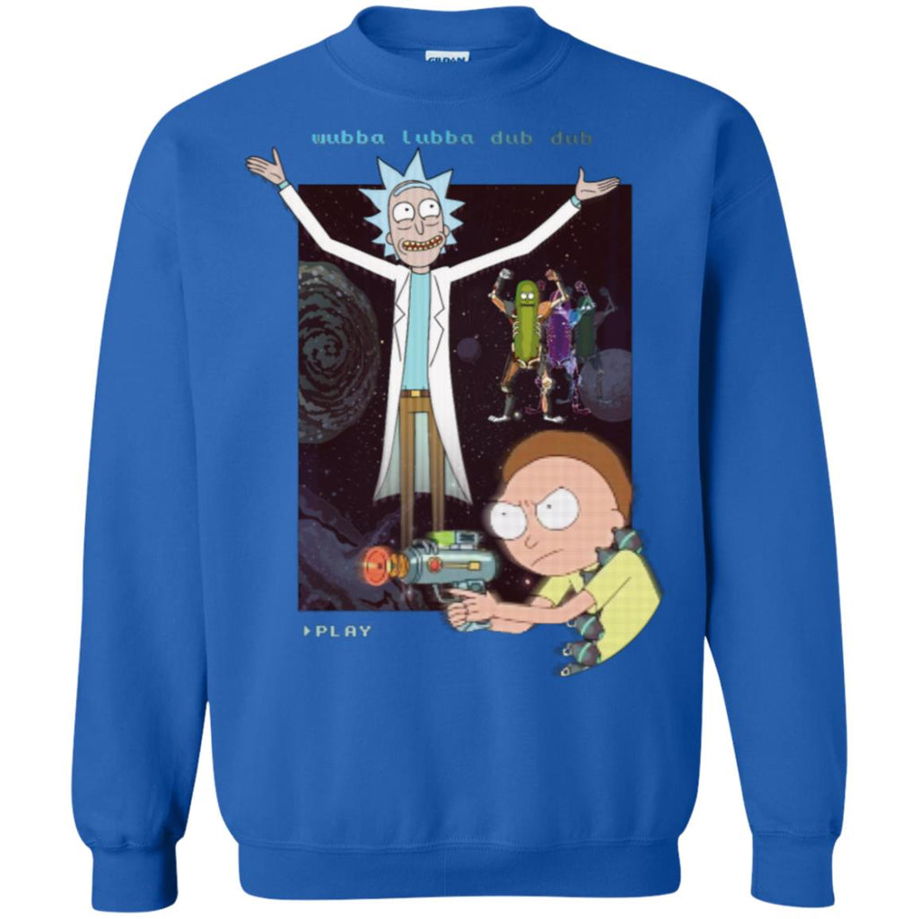 Rick And Morty Retro Video Game Unisex Crewneck Pullover Sweatshirt