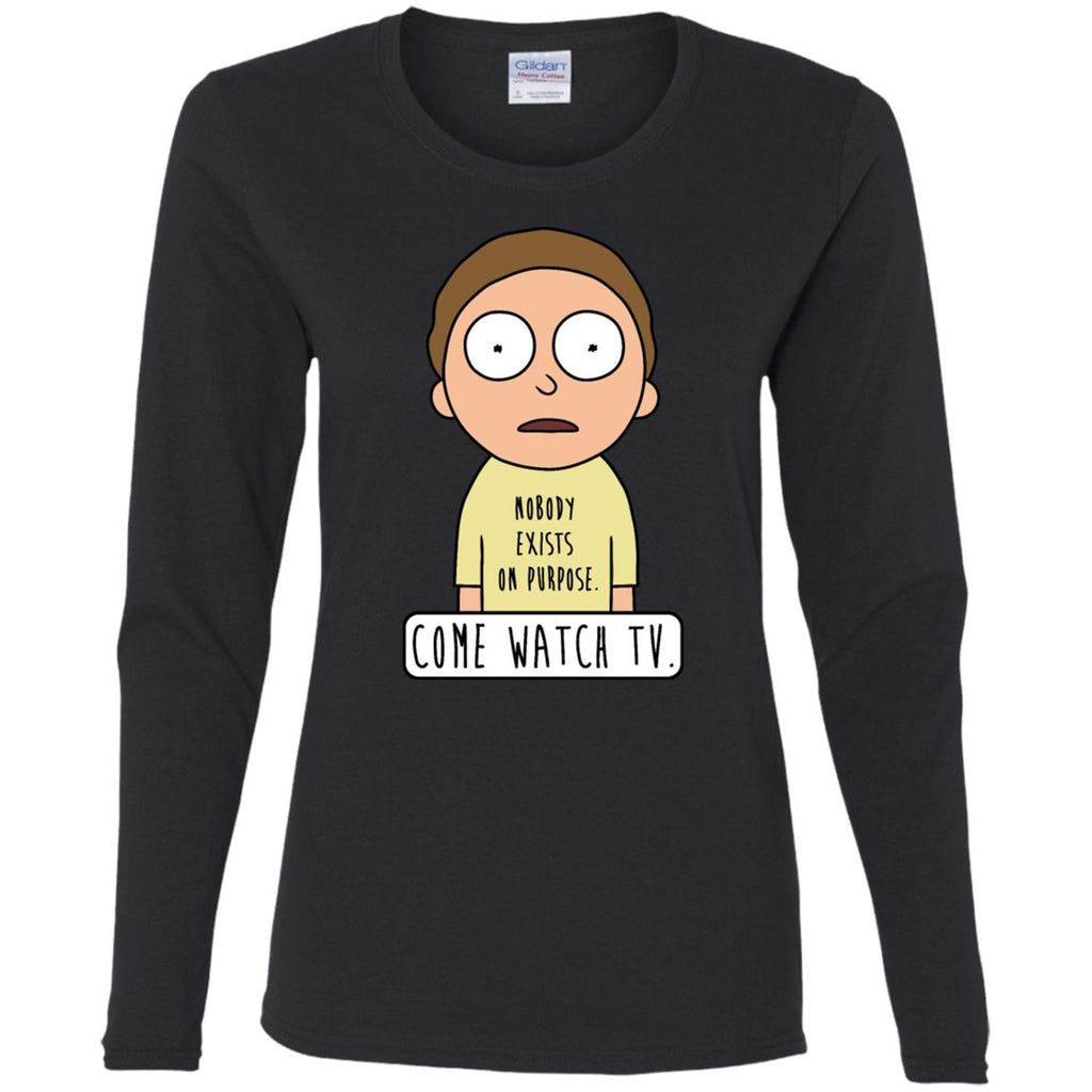 Rick And Morty Come Watch Tv Quote Women Long Sleeve Shirt