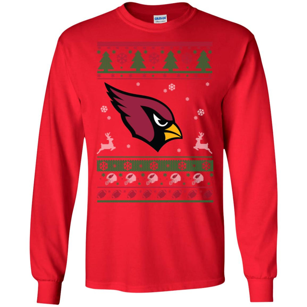 Arizona Cardinals Logo Football Teams Ugly Christmas Sweater Men Long SLeeve Shirt