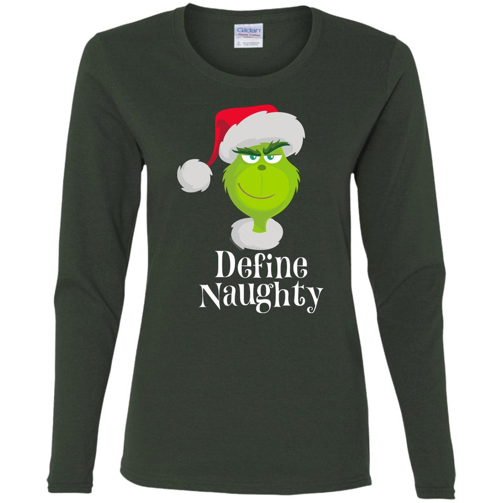 Dr. Seuss The Grinch Naughty Grinch Christmas Women Long Sleeve Shirt