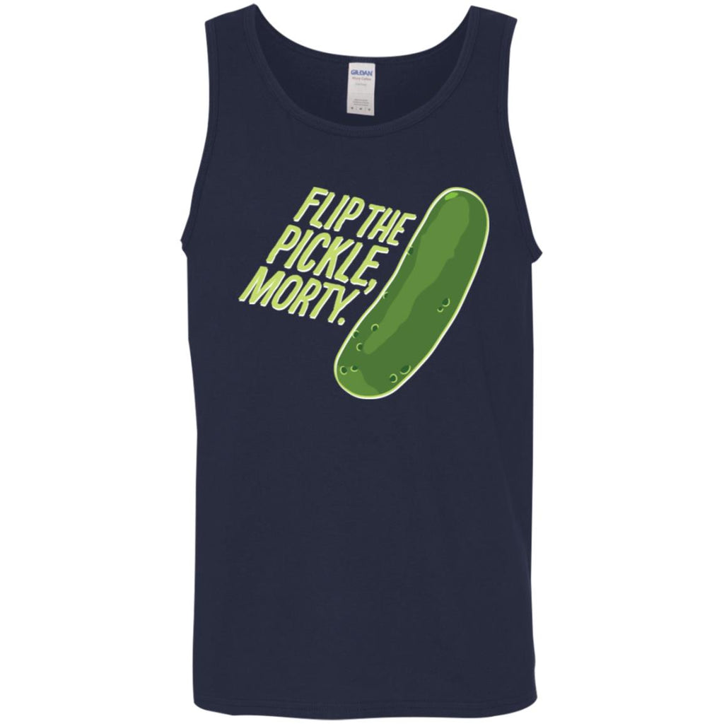 Rick And Morty Flip The Pickle Quote Men Tank Top