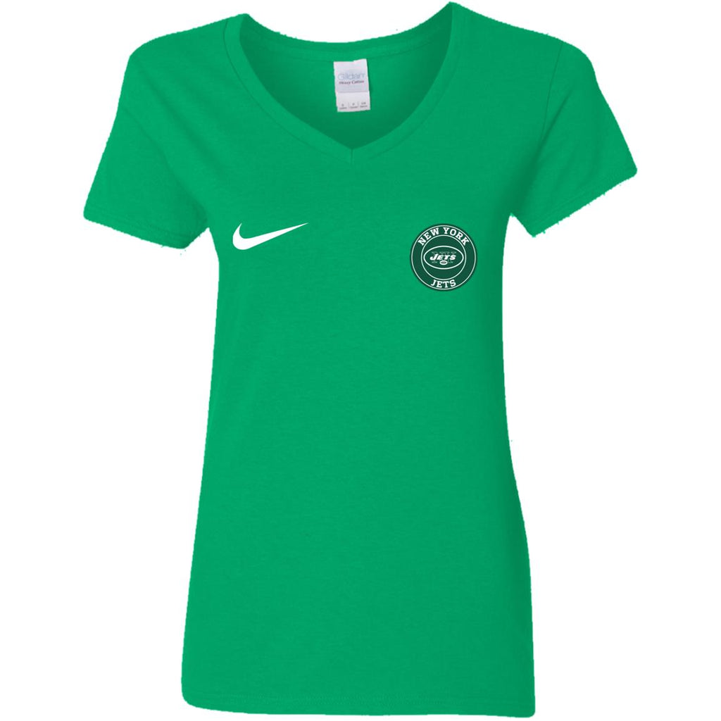 Nike New York Jets Nfl Football Women V-Neck T-Shirt