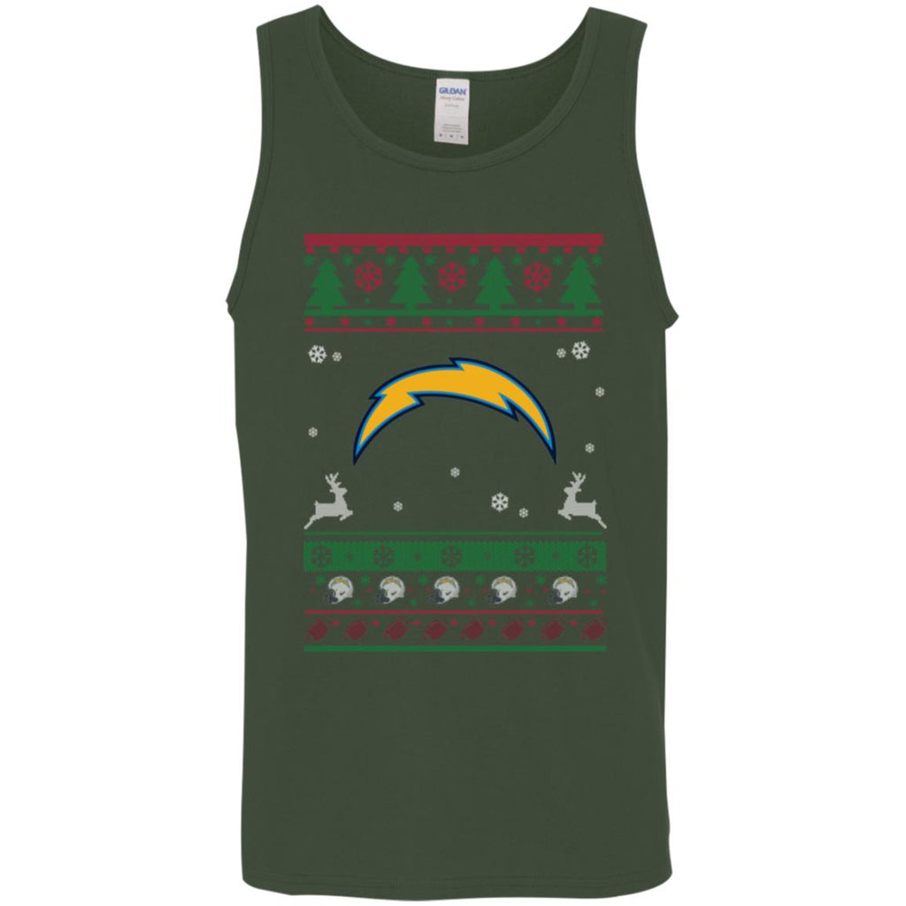 Los Angeles Chargers Logo Football Teams Ugly Christmas Sweater Men Tank Top