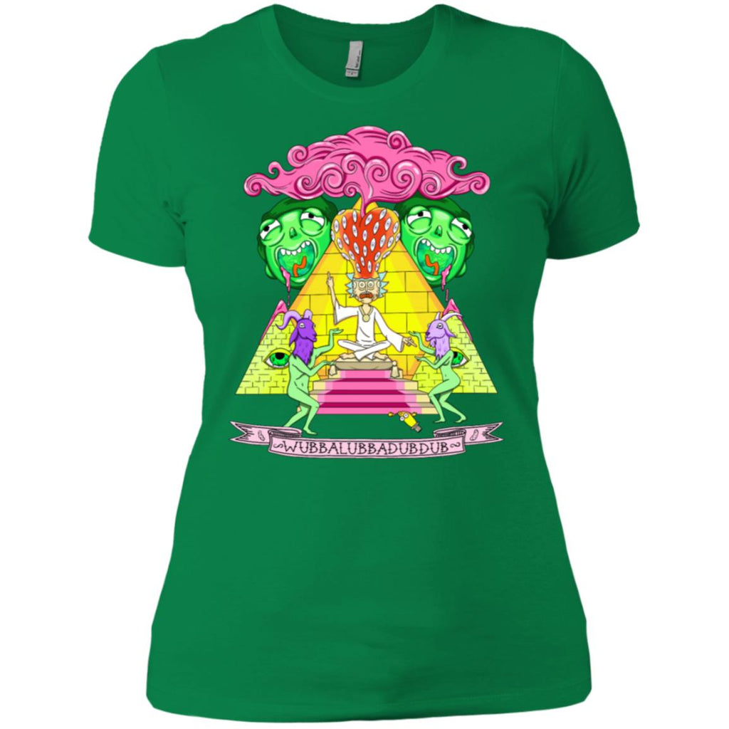 Rick And Morty Pyramid With Catchphrase Women T-Shirt