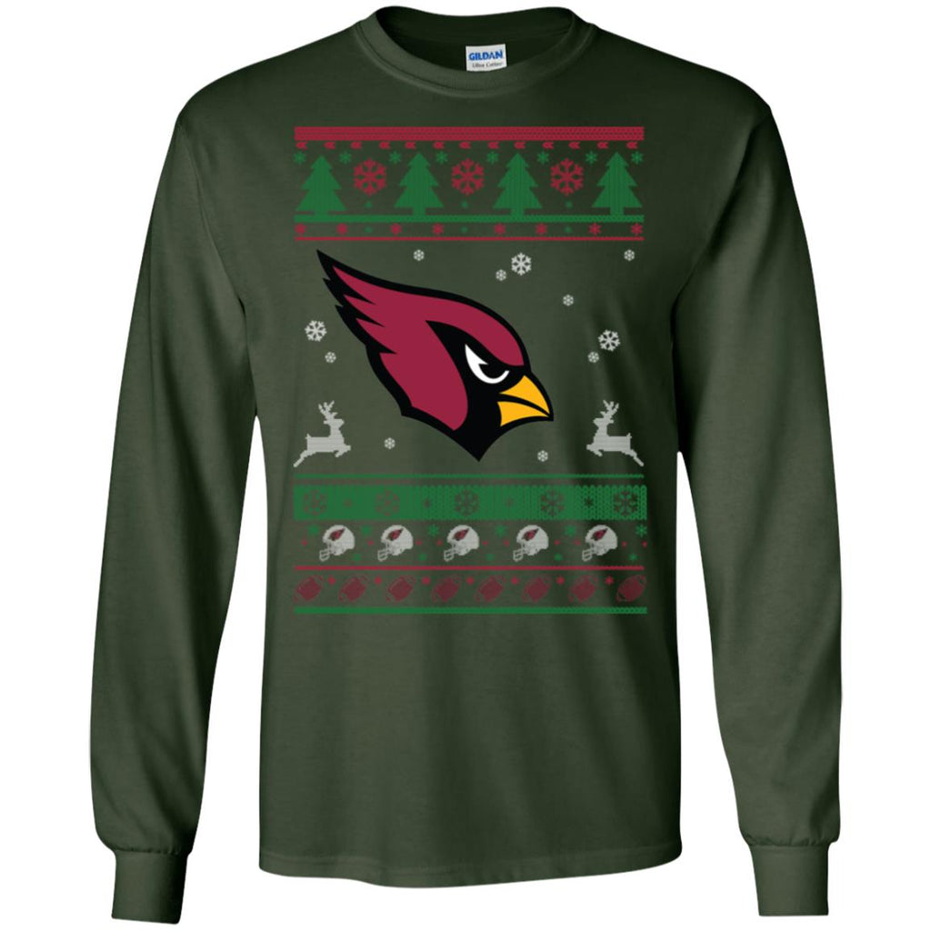 Arizona Cardinals Logo Football Teams Ugly Christmas Sweater Men Long SLeeve Shirt