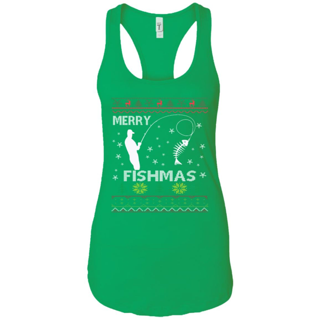 Merry Fishmas Ugly Christmas Women Tank
