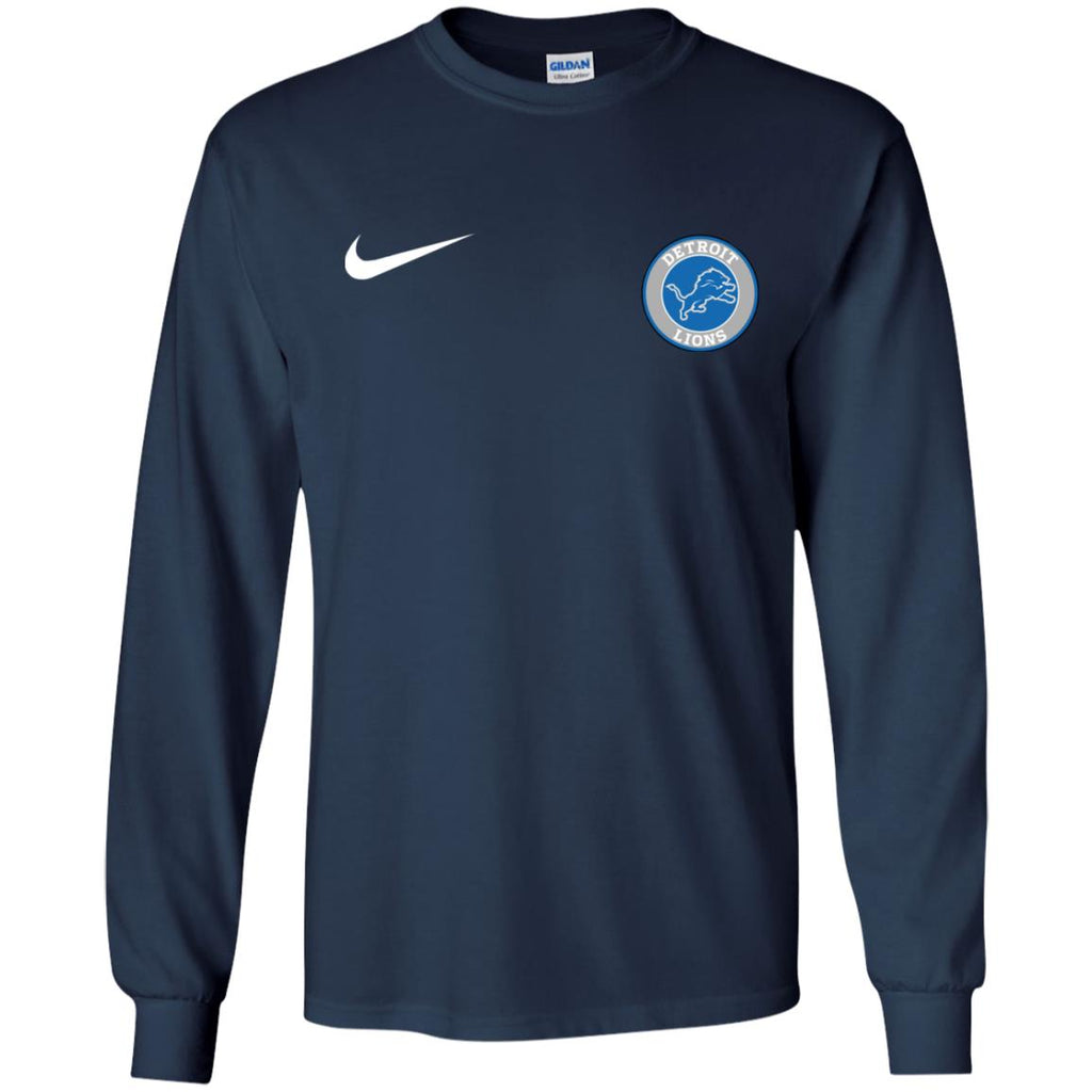 Nike Destroit Lions Nfl Football Men Long SLeeve Shirt