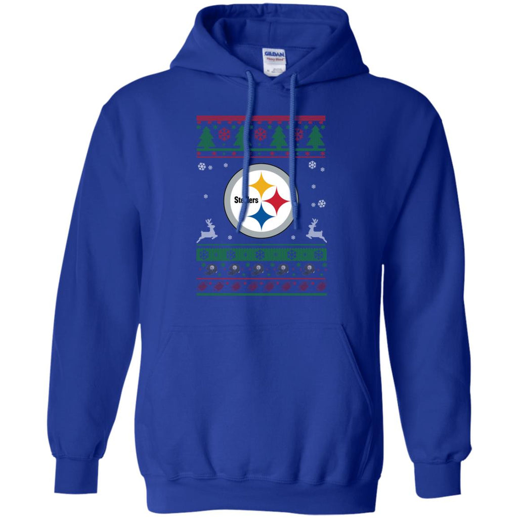 Pittsburgh Steelers Logo Football Teams Ugly Christmas Sweater Men Pullover Hoodie