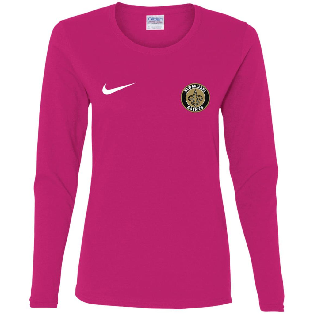 Nike New Orleans Saints Nfl Football Women Long Sleeve Shirt