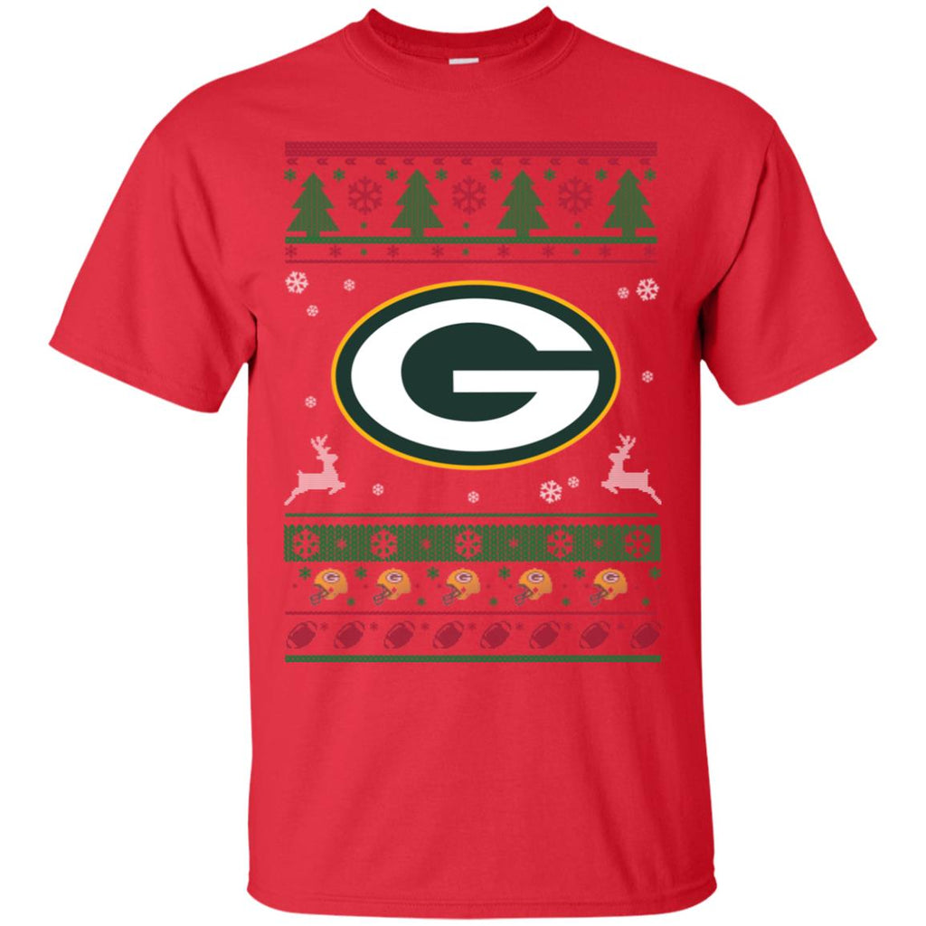 Green Bay Packers Logo Football Teams Ugly Christmas Sweater Men T-Shirt