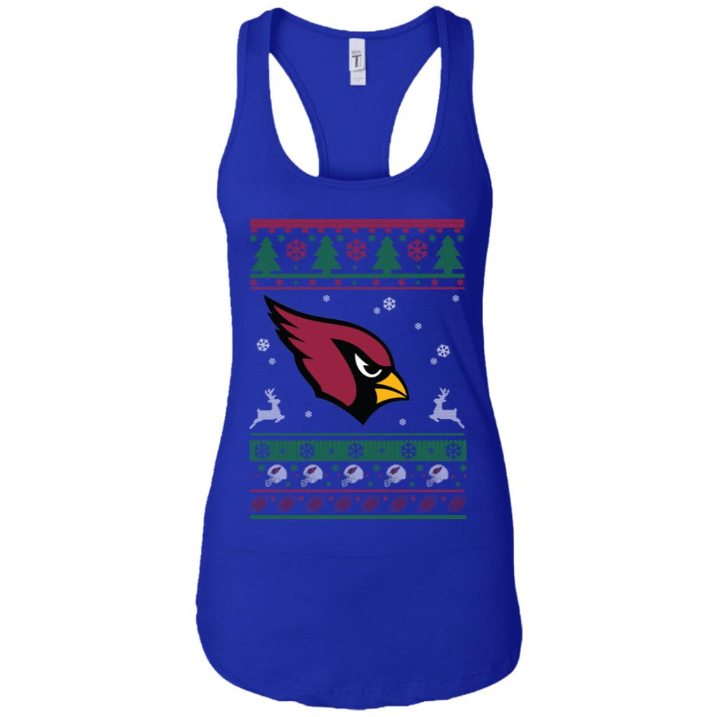 Arizona Cardinals Logo Football Teams Ugly Christmas Sweater Women Tank