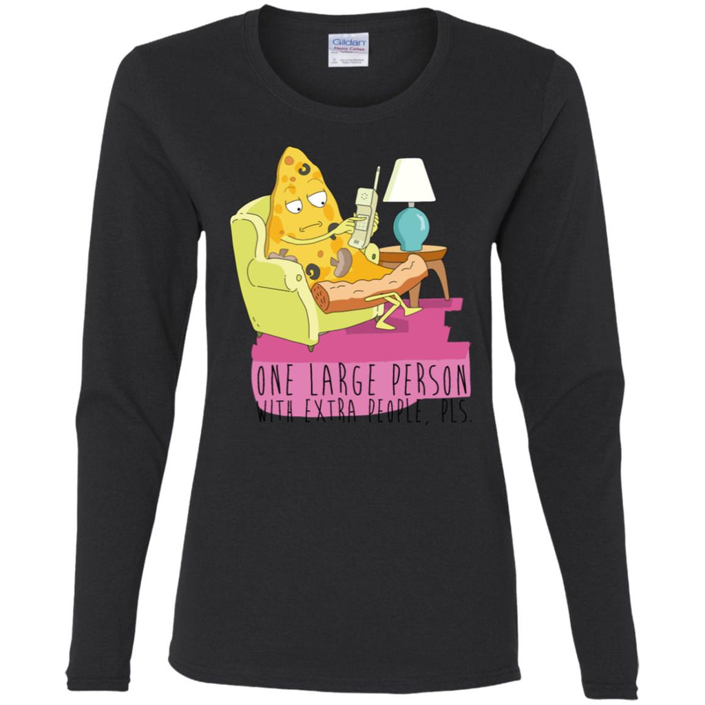 Rick And Morty Large Person With Extra People Women Long Sleeve Shirt
