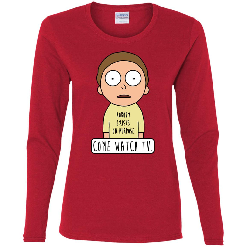 Rick And Morty Come Watch Tv Quote Women Long Sleeve Shirt