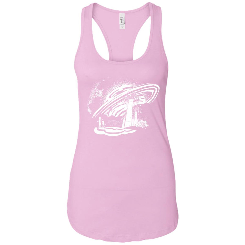 Rick And Morty Dimension 35-c Black And White Women Tank