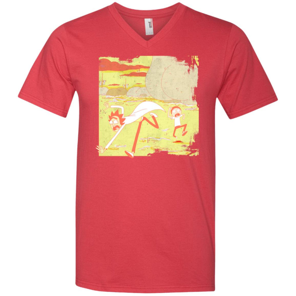 Rick And Morty Escape From Buttworld Men V-Neck T-Shirt