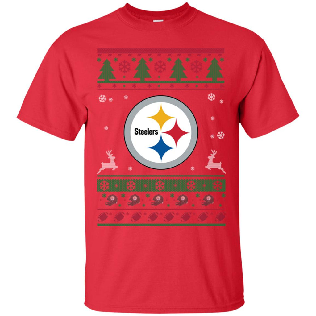 Pittsburgh Steelers Logo Football Teams Ugly Christmas Sweater Men T-Shirt