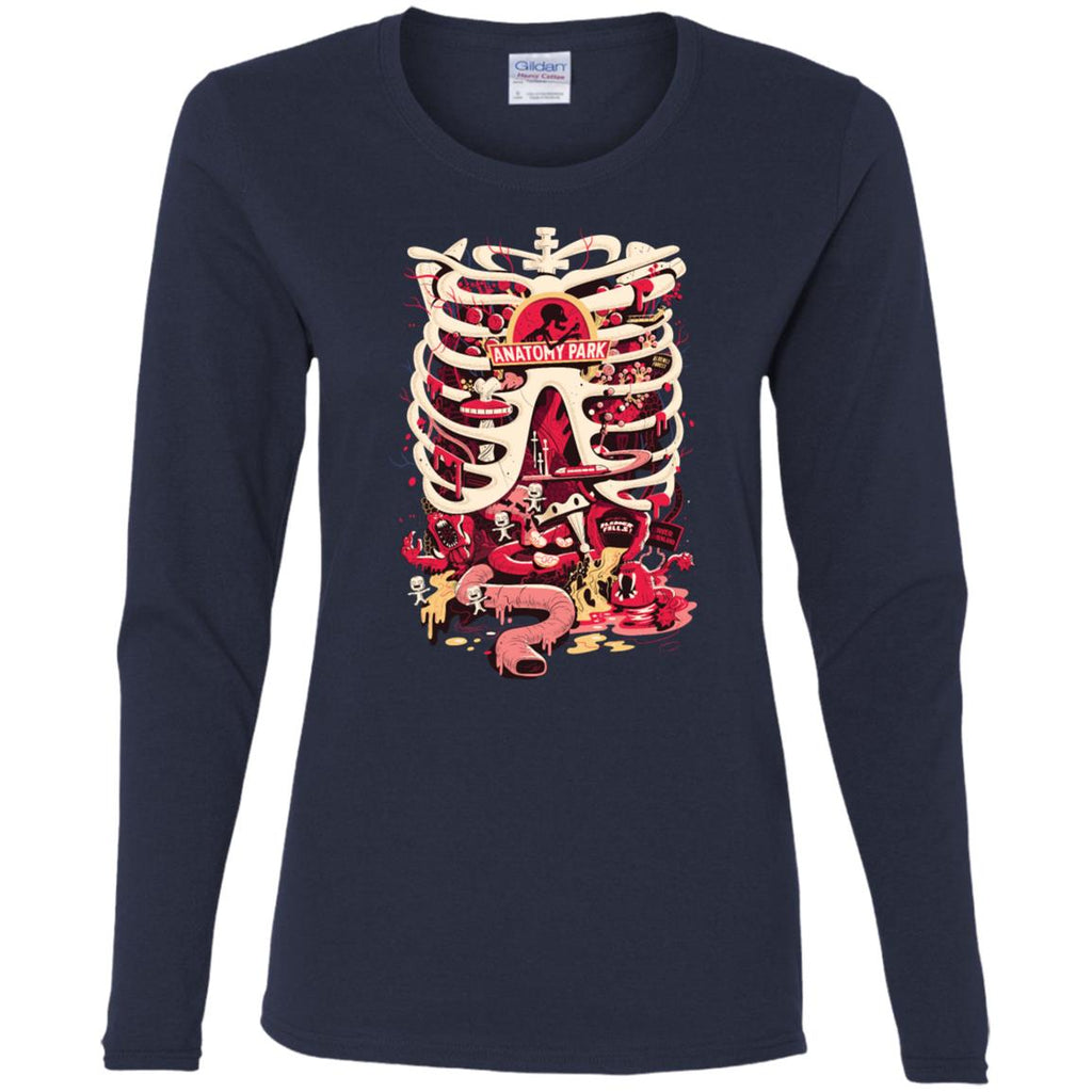 Rick And Morty Anatomy Park Skeleton Women Long Sleeve Shirt