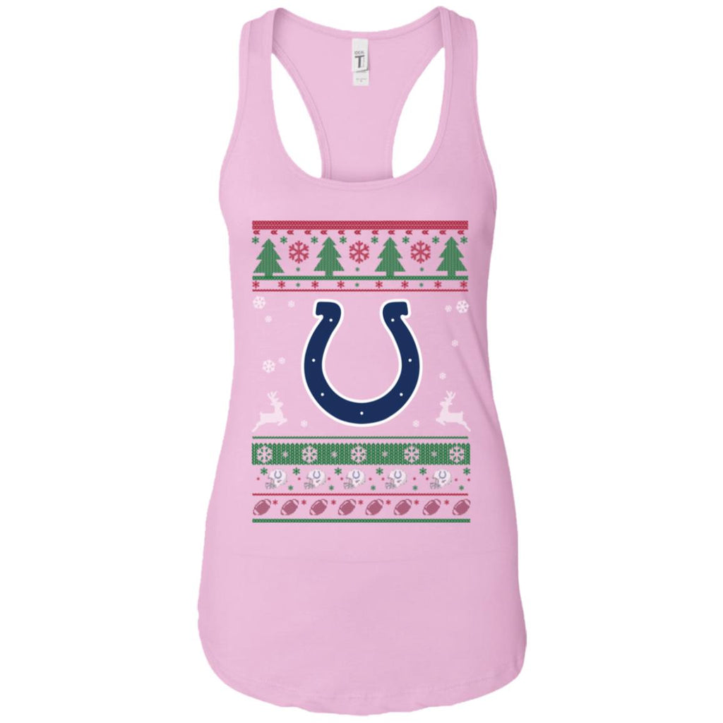 Indianapolis Colts Logo Football Teams Ugly Christmas Sweater Women Tank