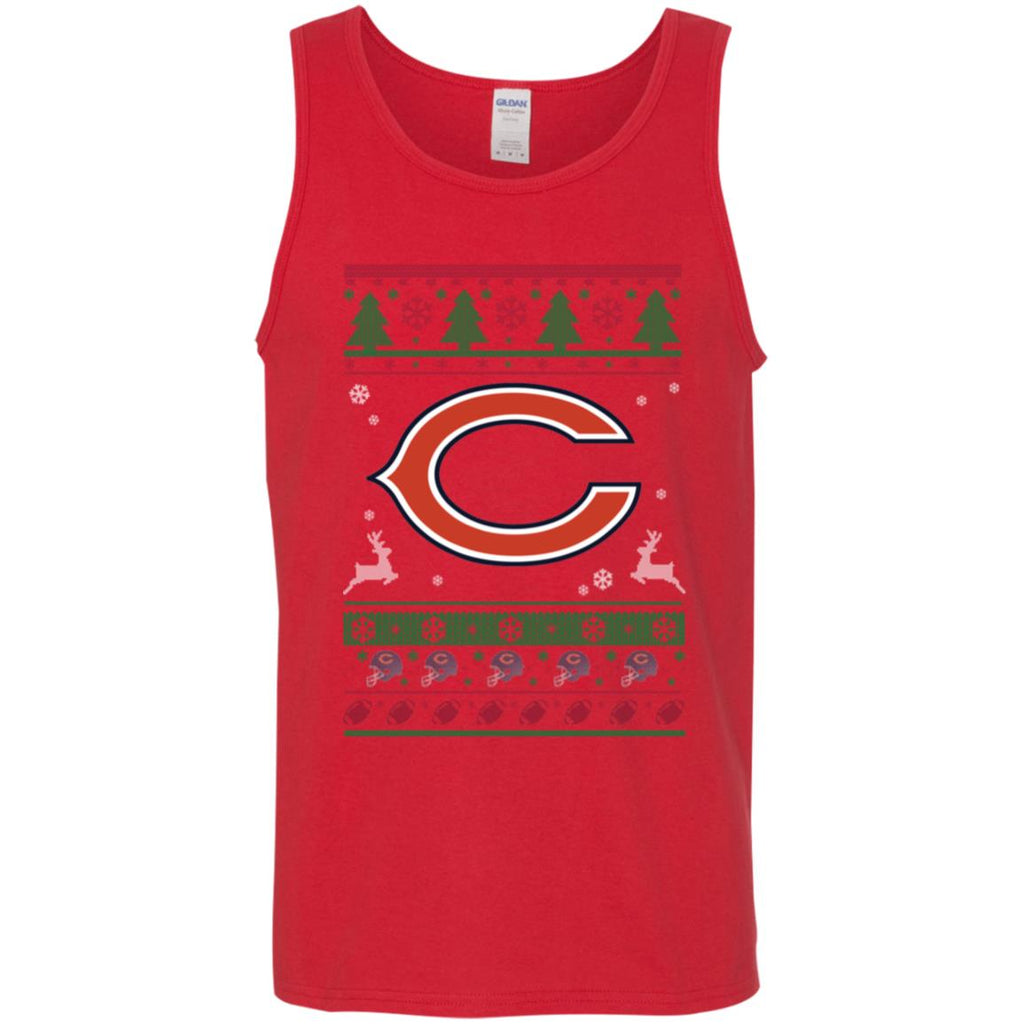 Chicago Bears Logo Football Teams Ugly Christmas Sweater Men Tank Top