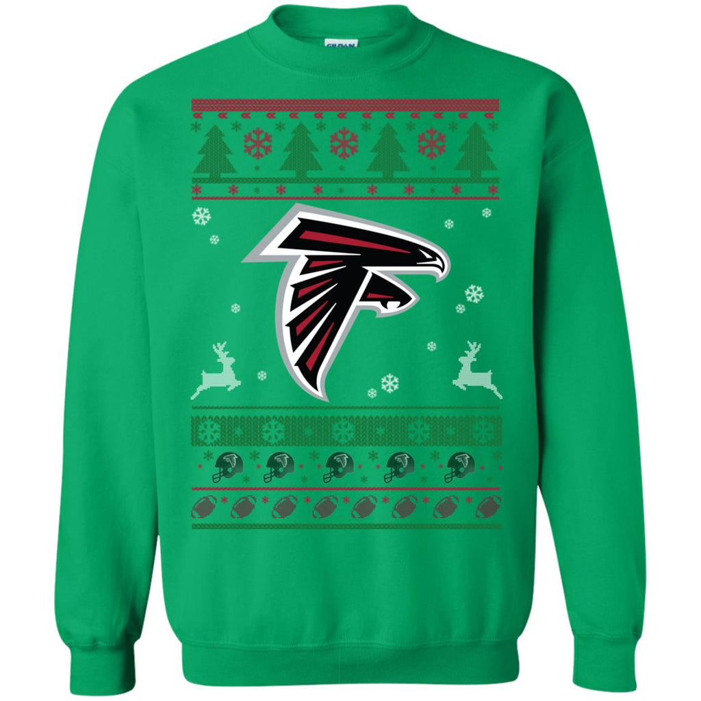 Atlanta Falcons Logo Football Teams Ugly Christmas Sweater Unisex Crewneck Pullover Sweatshirt