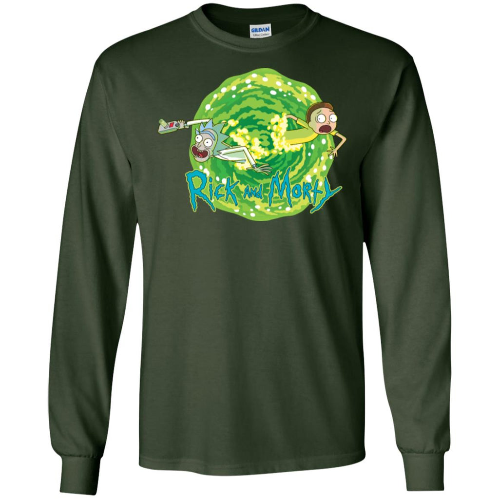 Rick And Morty Multidimensional Travel Men Long SLeeve Shirt