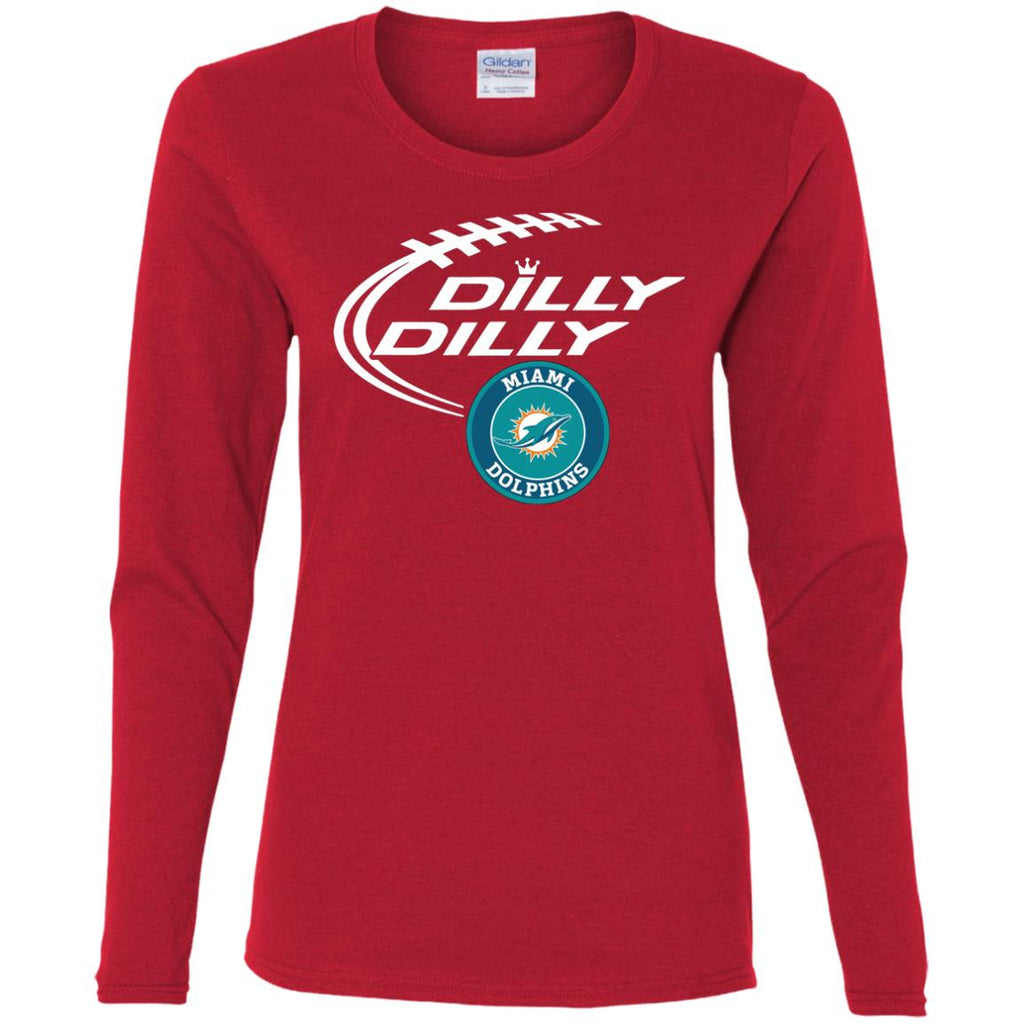 Dilly Dilly Miami Dolphins Nfl Football Women Long Sleeve Shirt