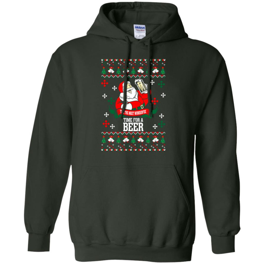 It's The Most Wonderful Time For A Beer Ugly Christmas Men Pullover Hoodie