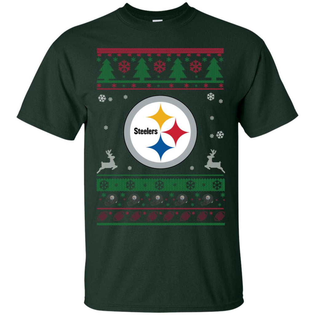 Pittsburgh Steelers Logo Football Teams Ugly Christmas Sweater Men T-Shirt