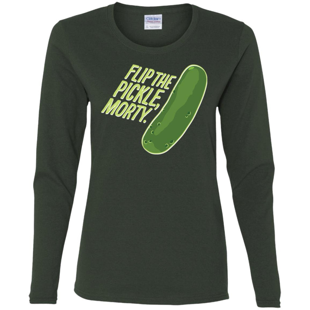 Rick And Morty Flip The Pickle Quote Women Long Sleeve Shirt