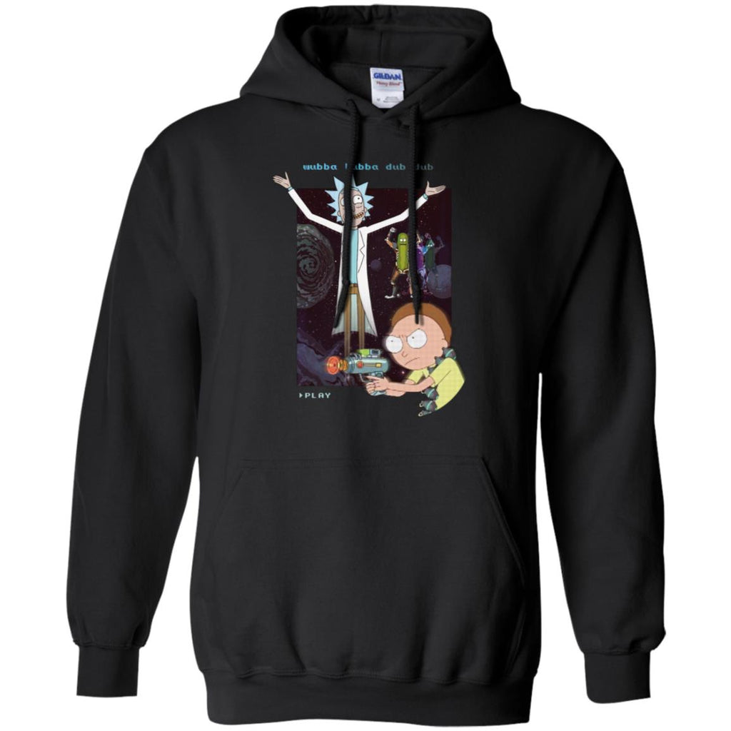 Rick And Morty Retro Video Game Men Pullover Hoodie