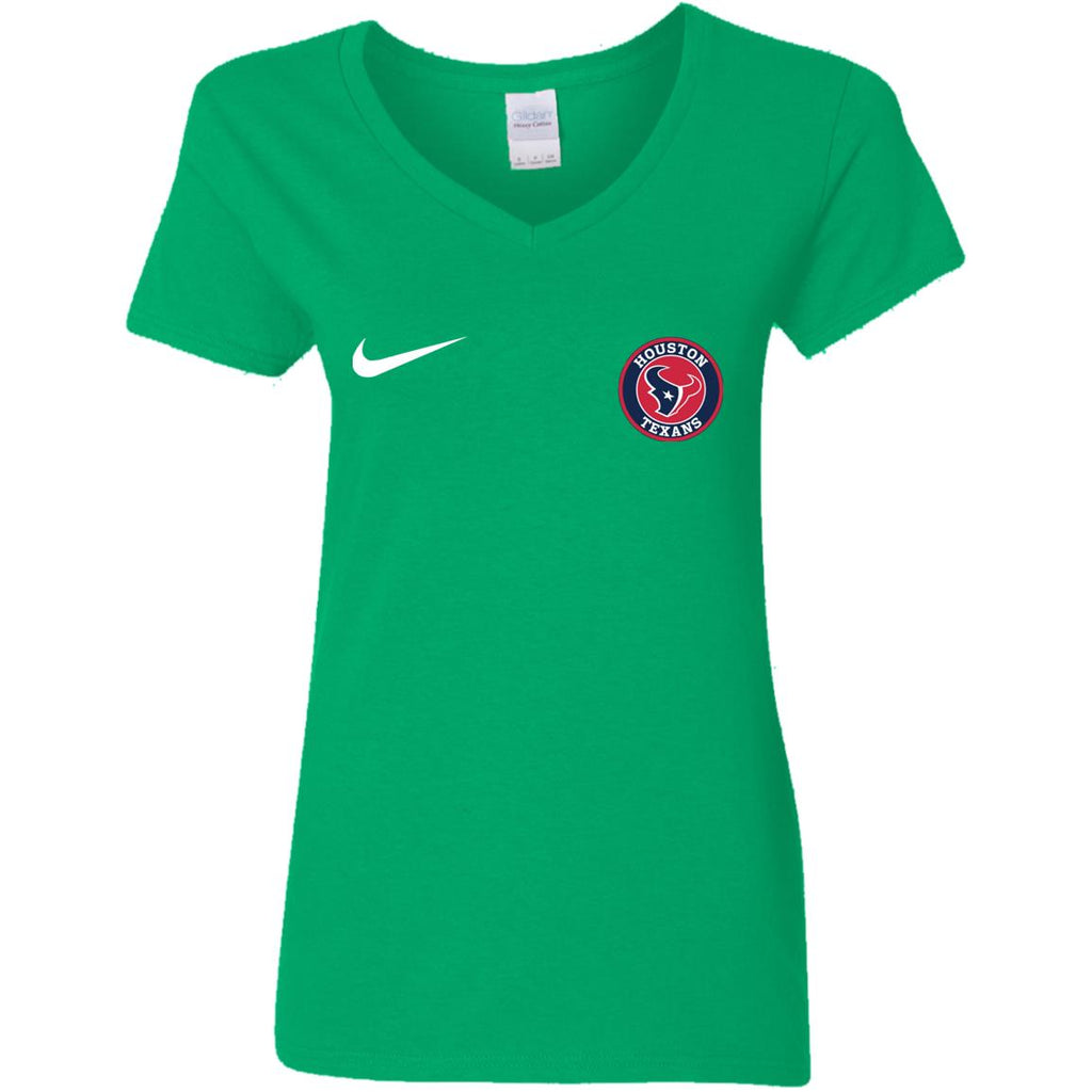 Nike Houston Texans Nfl Football Women V-Neck T-Shirt
