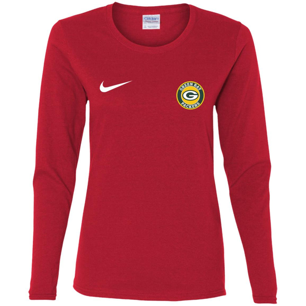 Nike Green Bay Packers Nfl Football Women Long Sleeve Shirt