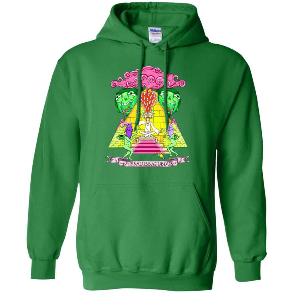 Rick And Morty Pyramid With Catchphrase Men Pullover Hoodie